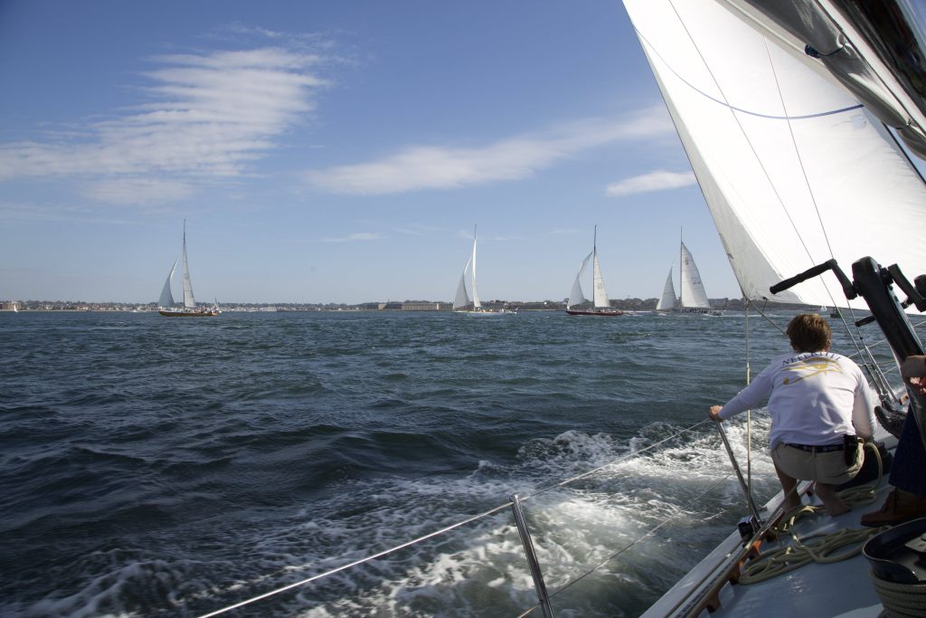 sailing on the US 19 Nefertiti yacht in Rhode Island