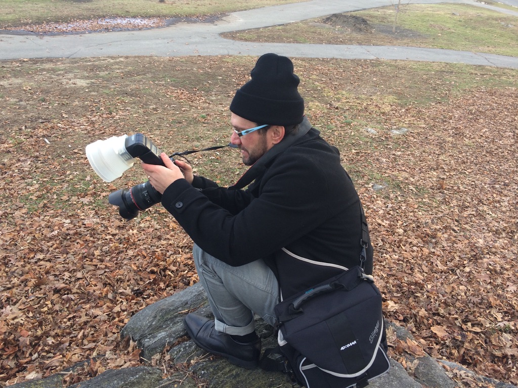 David Kausek holding camera
