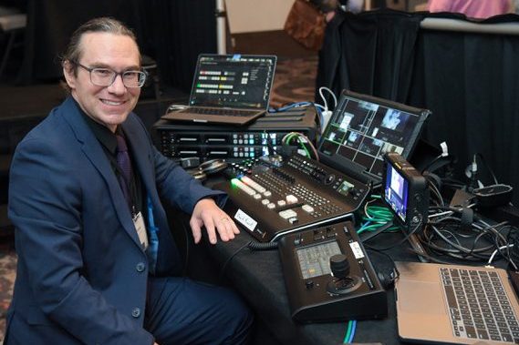 David Kausek on set doing technical directing